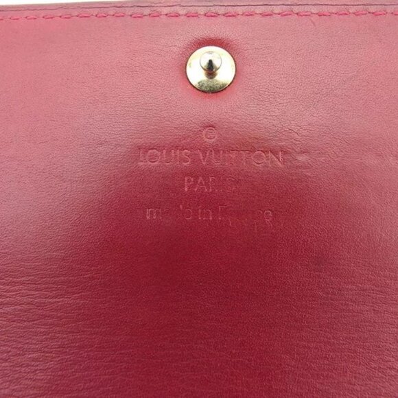 LOUIS VUITTON Long Wallet Monogram Vernis Pomme d'Amour Authentic Used - Picture 10 of 11